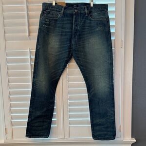 Polo by Ralph Lauren Dark Blue Straight Jeans with light distressing Men’s 36x30